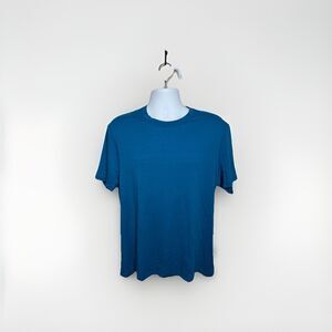 Lululemon Crewneck T-Shirt Mens Large Teal Short Sleeve Athletic Workout